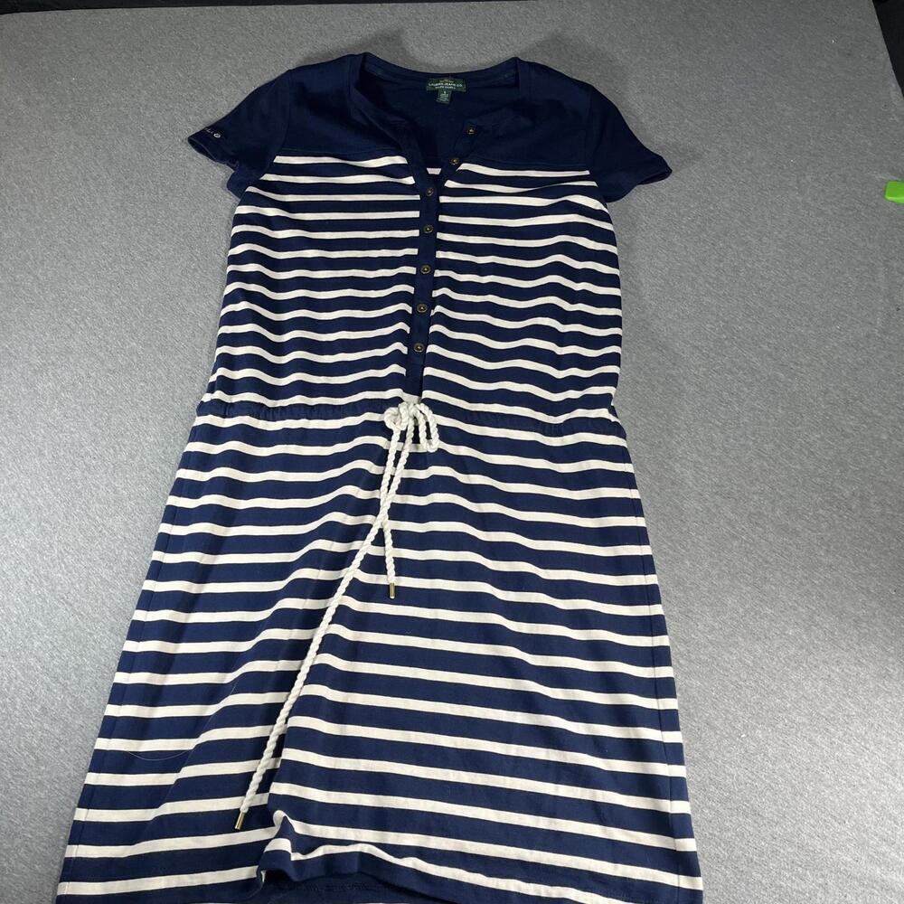 LRL Ralph Lauren Small Tie Waist Shirt Dress Mini Sailor Lauren Jeans Co